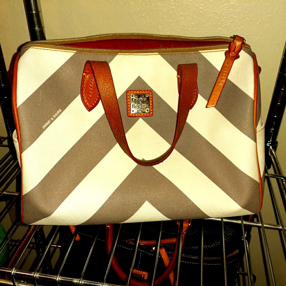Dooney & Bourke Chevron Satchel Handbag!